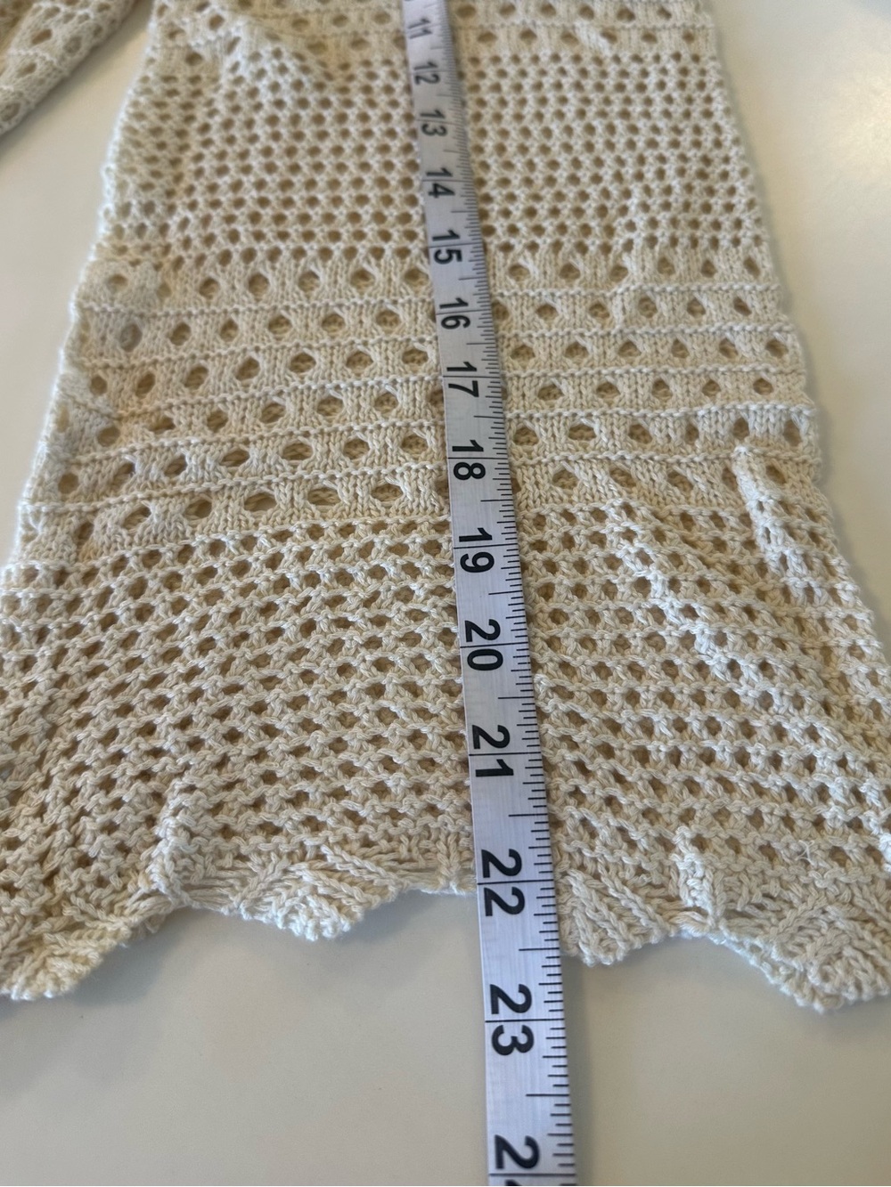 Cupshe Versatile Oversize Boxy Beige Open Knit Crochet Sweater Top Size XL NWT - Picture 13 of 17